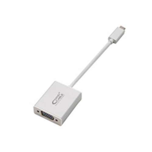 Nanocable USB-C/M a VGA/H 10cm Plata