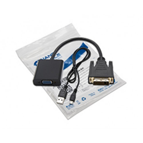 Nanocable DVI/M a VGA/H 10cm Negro