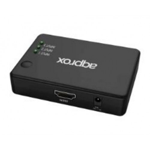 Switch Approx 4K/30Hz 3xHDMI Negro...
