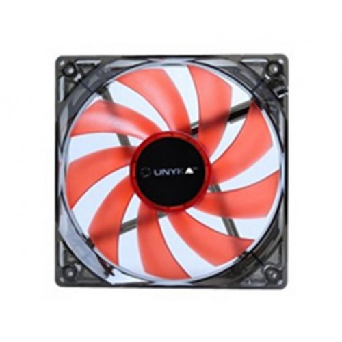 Ventilador 12x12 UNYKA LED Rojo (51792)