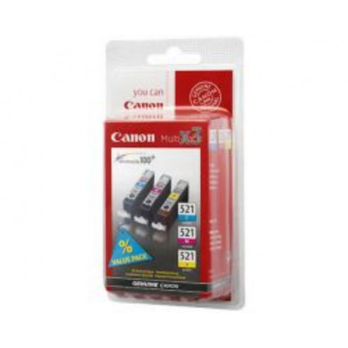 Tinta Canon CLI-521C/M/Y Pack Tricolor