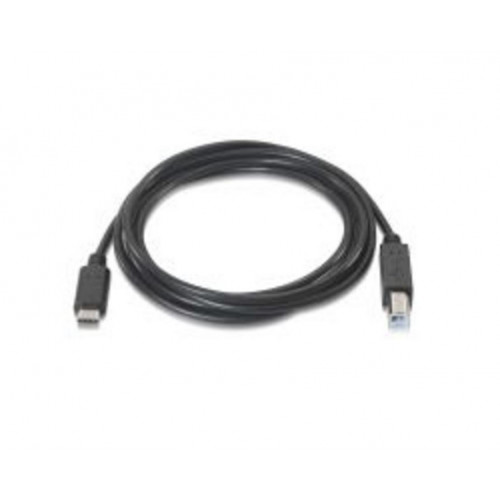 Nanocable USB-B/M a USB-C/M 1m Negro