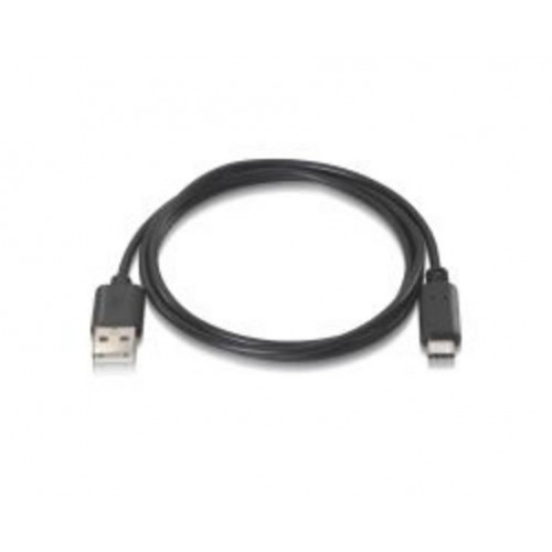 Nanocable USB-A/M a USB-C/M 0.5m Negro