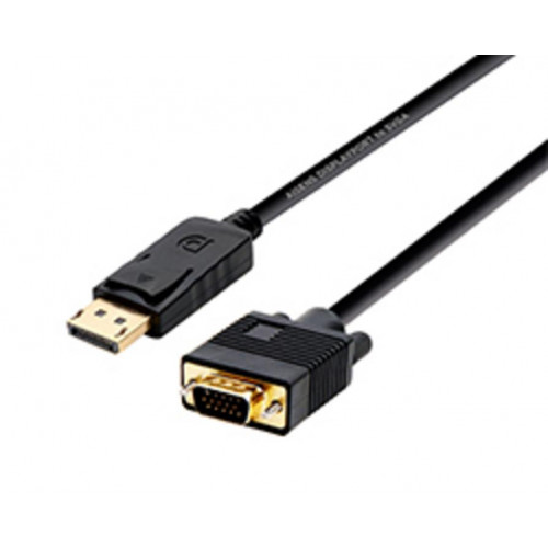 Cable AISENS DP/M a VGA/M 2m Negro