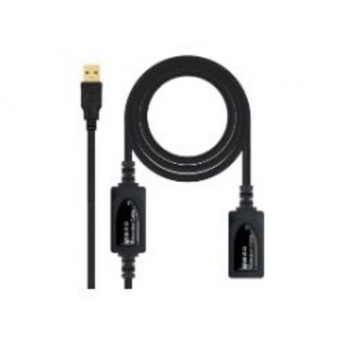 Nanocable USB-A/M a USB-A/H 10m Negro