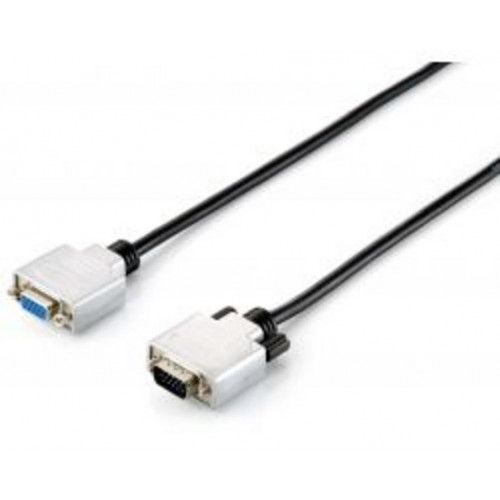 Cable EQUIP VGA/M a VGA/H 3m Negro/Plata