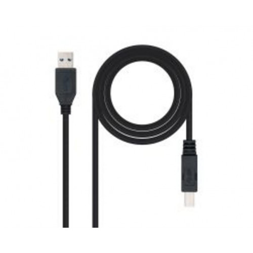 Nanocable USB-A/M a USB-B/M 2m Negro...