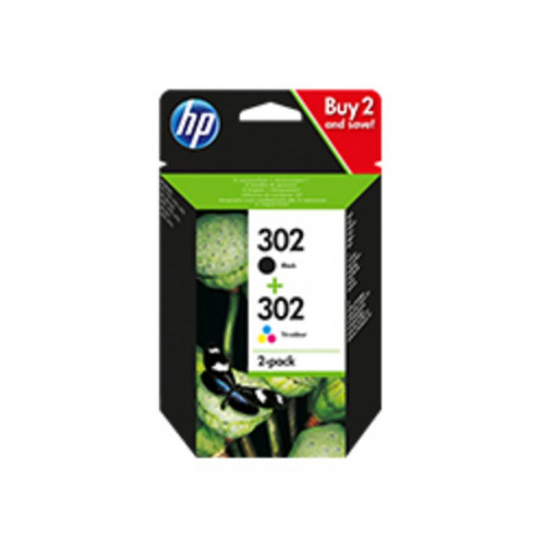 Tinta HP 302 Pack Tricolor/Negro...