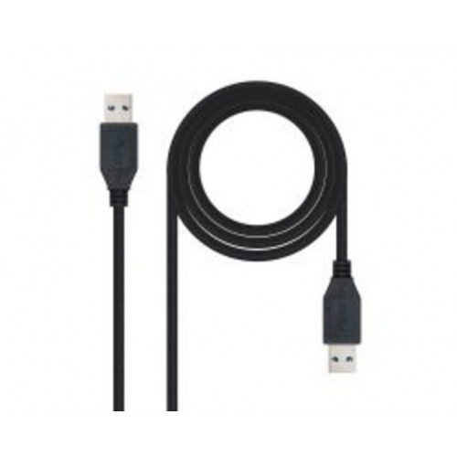 Nanocable USB-A/M a USB-A/M 2m Negro...