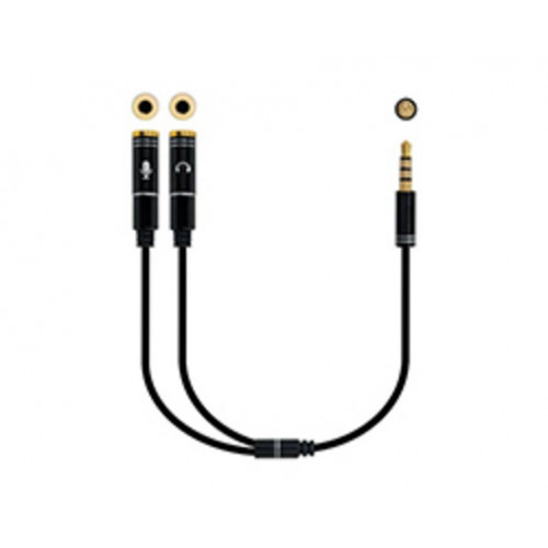 Nanocable Audio 3.5mm/M a 2x3.5mm/H 30cm