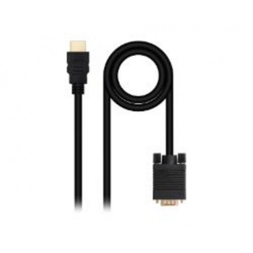 Nanocable HDMI/M a VGA/M 1.8m Negro