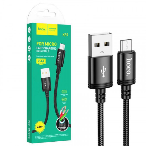 Hoco X89 Cable USB a Micro Reforzado...