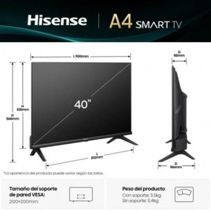 Hisense Smart TV 40A4Q 40''... 2
