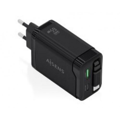 Cargador Aisens GaN 1Usb-A 1Usb-C 65W...