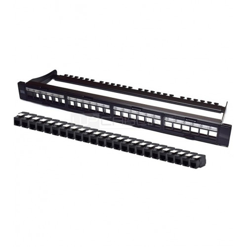WPRACK Patch Panel 19" UTP Cat6A 24...