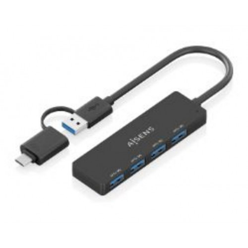 Hub AISENS USB-A + Adaptador USB-C a...