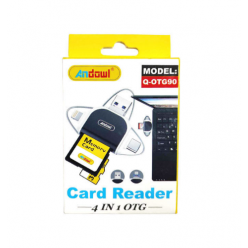 Lector de Tarjetas Andowl 4 en 1 OTG...