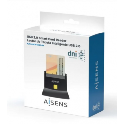 Lector de DNI Aisens USB 2.0 Negro...