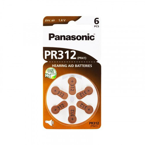 Pila Panasonic Audífono PR312 Pack de...