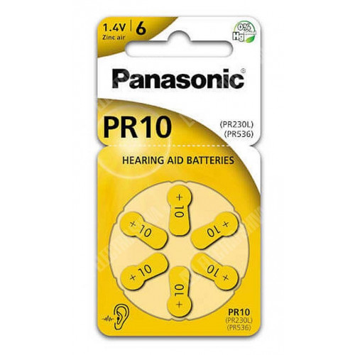 Pila Panasonic Audífono PR10 Pack de...