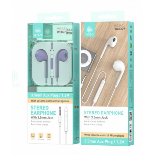 Auriculares Ikrea Stereo ABS+TPE...