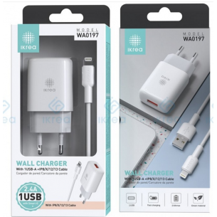 Cargador Ikrea 12W/1USB...