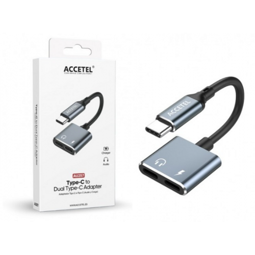 Adaptador Accetel USB-C a Dual USB-C...