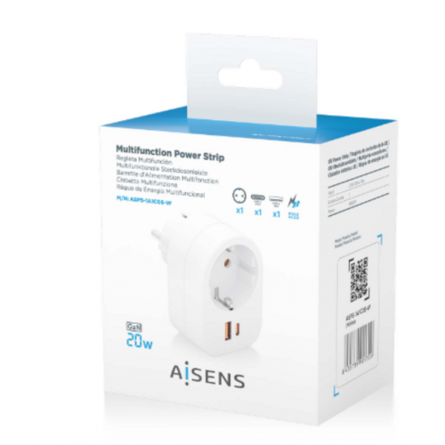 Enchufe Aisens con 1 USB Tipo-C PD y...