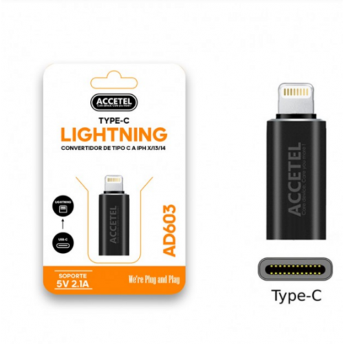 Adaptador Accetel Type-C a Lightning...