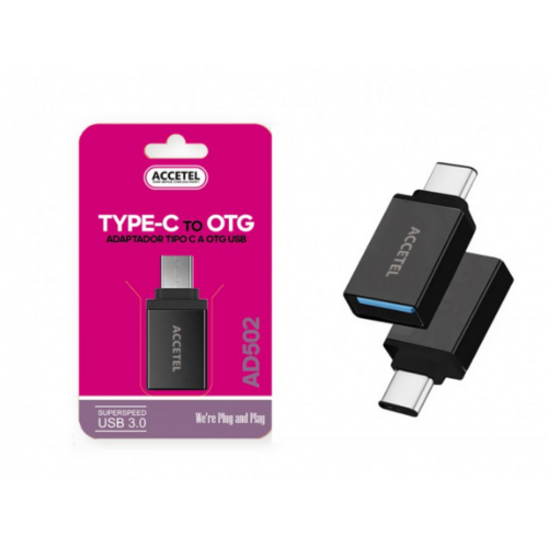Adaptador Accetel OTG Type-C USB 3.0...