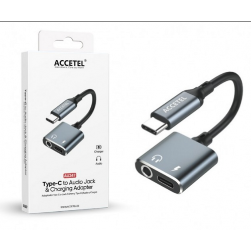 Adaptador Accetel USB-C a Jack de...