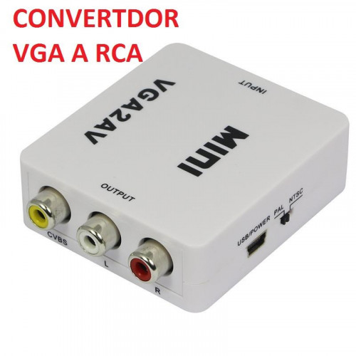 Adaptador Convertidor VGA a RCA