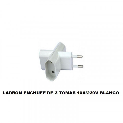 Ladrón Enchufe con 3 Tomas 10A/230V...