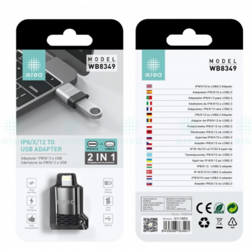 Adaptador Lightning USB a IP12/13/14...