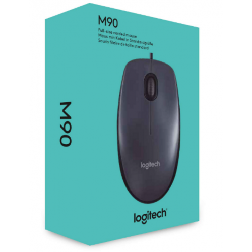 Ratón con Cable USB Logitech M90 Negro