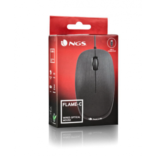 Ratón Óptico NGS Flame-C con Cable y...