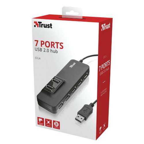 Hub Trust USB 2.0 de 7 Puertos con...