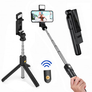 Palo Selfie + Trípode + Luz...