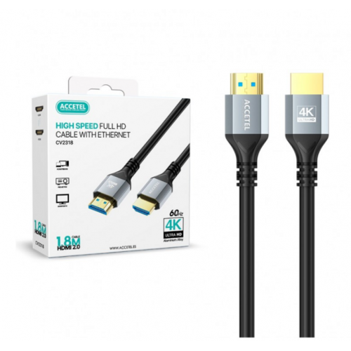 Cable Accetel HDMI - HDMI 2.0 4K/60Hz...