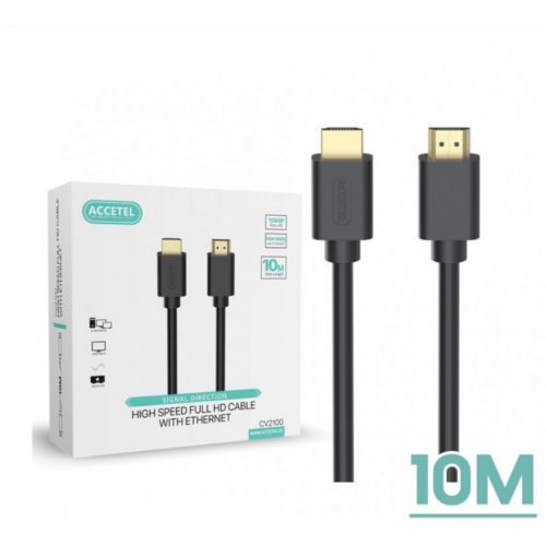 Cable Accetel HDMI-HDMI 1080p PVC 10m...