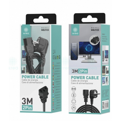 Cable de Alimentación Ikrea 2PIN 3M...