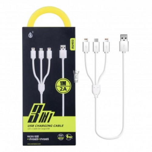 Cable One Plus 3 en 1 USB Macho a 2...