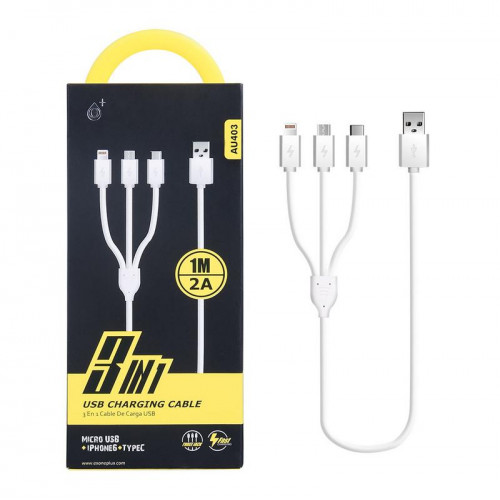 Cable One Plus 3 en 1 USB Macho a...
