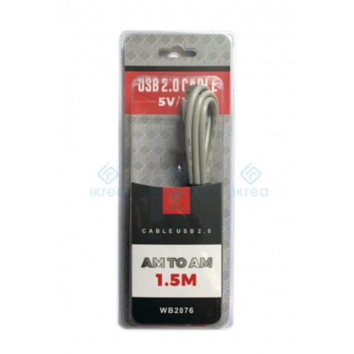 Cable Woox USB 2.0 AM a AM 1.5m (WB2876)