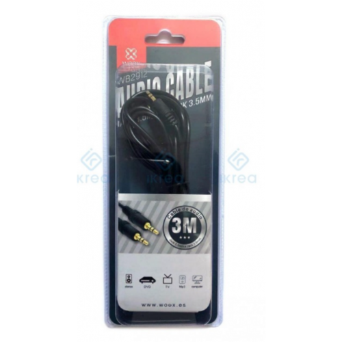 Cable de Audio Woox 3M Negro (WB2912)