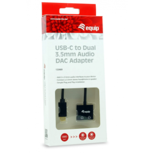 Cable de Audio Equip USB-C a Doble...
