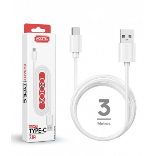 Cable de Datos Accetel USB-C 2.1A...