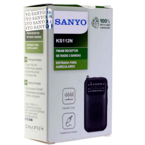 Radio Sanyo Analógica de Bolsillo...