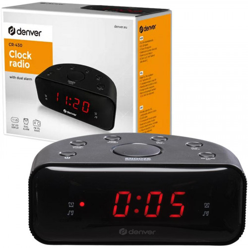 Despertador con Radio Denver CR430 Negro