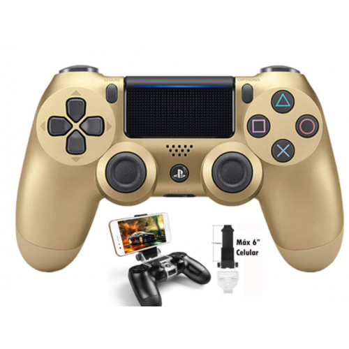 Mando Compatible PS4 Dorado/Negro